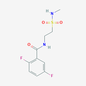 molecular formula C10H12F2N2O3S B7629137 2,5-difluoro-N-[2-(methylsulfamoyl)ethyl]benzamide 