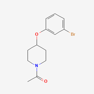 molecular formula C13H16BrNO2 B7629153 1-[4-(3-Bromophenoxy)piperidin-1-yl]ethanone 