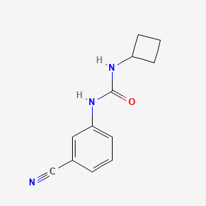 molecular formula C12H13N3O B7629178 1-(3-Cyanophenyl)-3-cyclobutylurea 