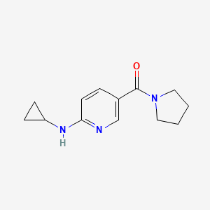 molecular formula C13H17N3O B7629192 [6-(Cyclopropylamino)pyridin-3-yl]-pyrrolidin-1-ylmethanone 