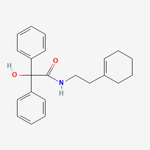 molecular formula C22H25NO2 B7629198 N-[2-(cyclohexen-1-yl)ethyl]-2-hydroxy-2,2-diphenylacetamide 
