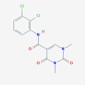 molecular formula C13H11Cl2N3O3 B7629199 N-(2,3-dichlorophenyl)-1,3-dimethyl-2,4-dioxopyrimidine-5-carboxamide 
