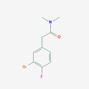 molecular formula C10H11BrFNO B7629264 2-(3-bromo-4-fluorophenyl)-N,N-dimethylacetamide 