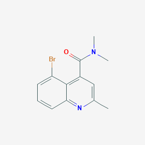 molecular formula C13H13BrN2O B7629294 5-bromo-N,N,2-trimethylquinoline-4-carboxamide 