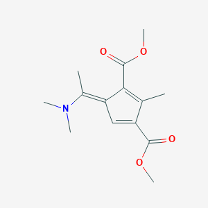 B076293 1,3-Cyclopentadiene-1,3-dicarboxylic acid, 5-[1-(dimethylamino)ethylidene]-2-methyl-, dimethyl ester CAS No. 14469-80-8