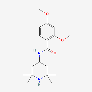 molecular formula C18H28N2O3 B7629302 2,4-dimethoxy-N-(2,2,6,6-tetramethylpiperidin-4-yl)benzamide 