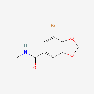 molecular formula C9H8BrNO3 B7629309 7-bromo-N-methyl-1,3-benzodioxole-5-carboxamide 