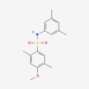 molecular formula C17H21NO3S B7629322 N-(3,5-dimethylphenyl)-4-methoxy-2,5-dimethylbenzenesulfonamide 
