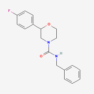 molecular formula C18H19FN2O2 B7629324 N-benzyl-2-(4-fluorophenyl)morpholine-4-carboxamide 
