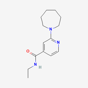 molecular formula C14H21N3O B7629355 2-(azepan-1-yl)-N-ethylpyridine-4-carboxamide 