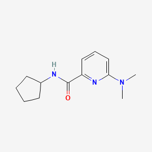 molecular formula C13H19N3O B7629381 N-cyclopentyl-6-(dimethylamino)pyridine-2-carboxamide 