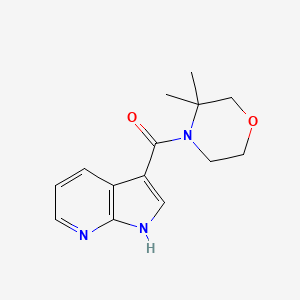 molecular formula C14H17N3O2 B7629388 (3,3-dimethylmorpholin-4-yl)-(1H-pyrrolo[2,3-b]pyridin-3-yl)methanone 