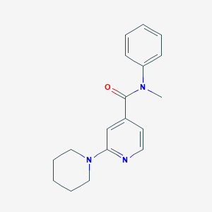 molecular formula C18H21N3O B7629392 N-methyl-N-phenyl-2-piperidin-1-ylpyridine-4-carboxamide 