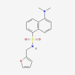 molecular formula C17H18N2O3S B7629399 5-(dimethylamino)-N-(furan-2-ylmethyl)naphthalene-1-sulfonamide 