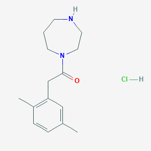 molecular formula C15H23ClN2O B7629406 1-(1,4-Diazepan-1-yl)-2-(2,5-dimethylphenyl)ethanone;hydrochloride 