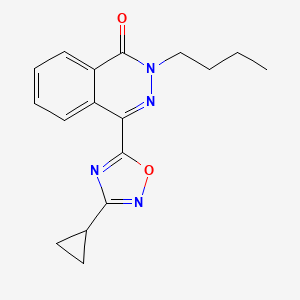 molecular formula C17H18N4O2 B7629411 2-Butyl-4-(3-cyclopropyl-1,2,4-oxadiazol-5-yl)phthalazin-1-one 