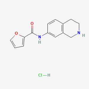 molecular formula C14H15ClN2O2 B7629415 N-(1,2,3,4-tetrahydroisoquinolin-7-yl)furan-2-carboxamide;hydrochloride 