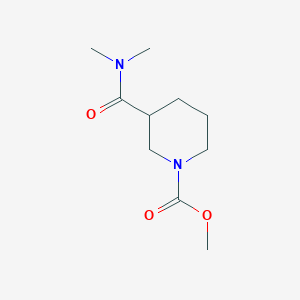molecular formula C10H18N2O3 B7629422 Methyl 3-(dimethylcarbamoyl)piperidine-1-carboxylate 