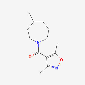 molecular formula C13H20N2O2 B7629437 (3,5-Dimethyl-1,2-oxazol-4-yl)-(4-methylazepan-1-yl)methanone 