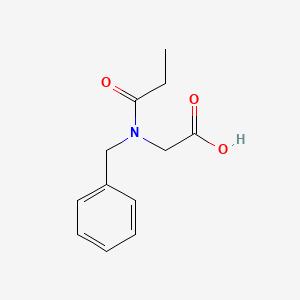 molecular formula C12H15NO3 B7629457 2-[Benzyl(propanoyl)amino]acetic acid 