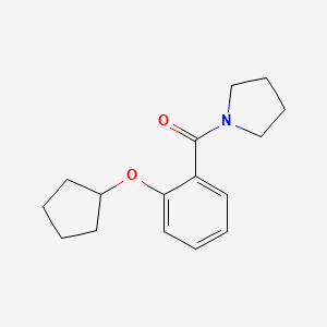 molecular formula C16H21NO2 B7629459 (2-Cyclopentyloxyphenyl)-pyrrolidin-1-ylmethanone 