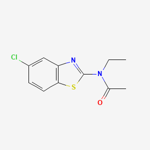 molecular formula C11H11ClN2OS B7629475 N-(5-chloro-1,3-benzothiazol-2-yl)-N-ethylacetamide 