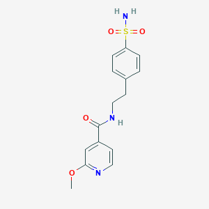 molecular formula C15H17N3O4S B7629481 2-methoxy-N-[2-(4-sulfamoylphenyl)ethyl]pyridine-4-carboxamide 