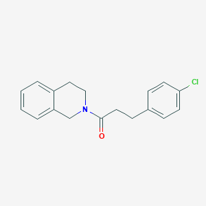 molecular formula C18H18ClNO B7629486 3-(4-chlorophenyl)-1-(3,4-dihydro-1H-isoquinolin-2-yl)propan-1-one 