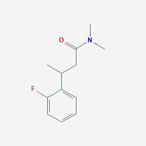 molecular formula C12H16FNO B7629523 3-(2-fluorophenyl)-N,N-dimethylbutanamide 