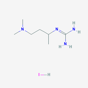 molecular formula C7H19IN4 B7629531 2-[4-(Dimethylamino)butan-2-yl]guanidine;hydroiodide 