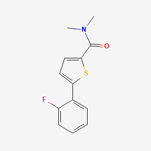molecular formula C13H12FNOS B7629537 5-(2-fluorophenyl)-N,N-dimethylthiophene-2-carboxamide 
