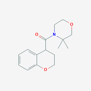 molecular formula C16H21NO3 B7629647 3,4-dihydro-2H-chromen-4-yl-(3,3-dimethylmorpholin-4-yl)methanone 