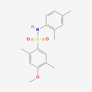 molecular formula C17H21NO3S B7629661 N-(2,4-dimethylphenyl)-4-methoxy-2,5-dimethylbenzenesulfonamide 