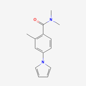 molecular formula C14H16N2O B7629669 N,N,2-trimethyl-4-pyrrol-1-ylbenzamide 