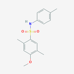 molecular formula C16H19NO3S B7629670 4-methoxy-2,5-dimethyl-N-(4-methylphenyl)benzenesulfonamide 