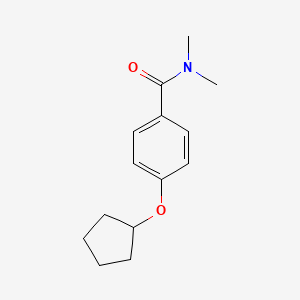 molecular formula C14H19NO2 B7629684 4-cyclopentyloxy-N,N-dimethylbenzamide 