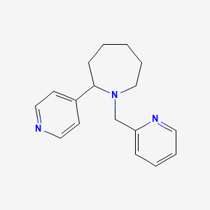 molecular formula C17H21N3 B7629686 2-Pyridin-4-yl-1-(pyridin-2-ylmethyl)azepane 