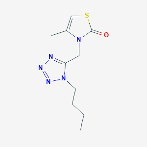 molecular formula C10H15N5OS B7629688 3-[(1-Butyltetrazol-5-yl)methyl]-4-methyl-1,3-thiazol-2-one 