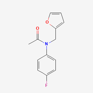 molecular formula C13H12FNO2 B7629694 N-(4-fluorophenyl)-N-(furan-2-ylmethyl)acetamide 