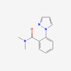 molecular formula C12H13N3O B7629701 N,N-dimethyl-2-pyrazol-1-ylbenzamide 