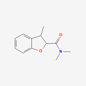 molecular formula C12H15NO2 B7629723 N,N,3-trimethyl-2,3-dihydro-1-benzofuran-2-carboxamide 