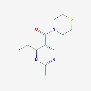 molecular formula C12H17N3OS B7629730 (4-Ethyl-2-methylpyrimidin-5-yl)-thiomorpholin-4-ylmethanone 