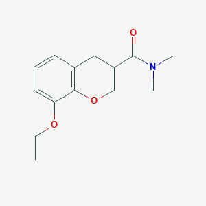 molecular formula C14H19NO3 B7629738 8-ethoxy-N,N-dimethyl-3,4-dihydro-2H-chromene-3-carboxamide 