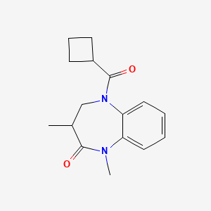 molecular formula C16H20N2O2 B7629753 5-(Cyclobutanecarbonyl)-1,3-dimethyl-3,4-dihydro-1,5-benzodiazepin-2-one 