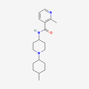 molecular formula C19H29N3O B7629763 2-methyl-N-[1-(4-methylcyclohexyl)piperidin-4-yl]pyridine-3-carboxamide 