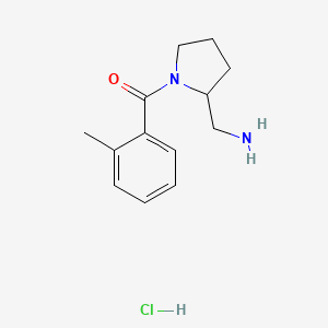 molecular formula C13H19ClN2O B7629774 [2-(Aminomethyl)pyrrolidin-1-yl]-(2-methylphenyl)methanone;hydrochloride 