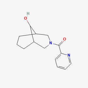 molecular formula C14H18N2O2 B7629781 (9-Hydroxy-3-azabicyclo[3.3.1]nonan-3-yl)-pyridin-2-ylmethanone 