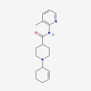 molecular formula C18H25N3O B7629787 1-cyclohex-2-en-1-yl-N-(3-methylpyridin-2-yl)piperidine-4-carboxamide 