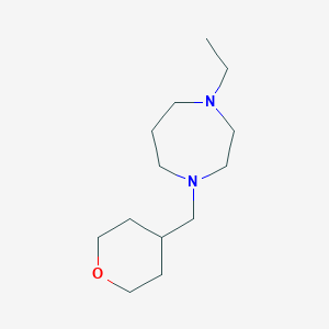 molecular formula C13H26N2O B7629803 1-Ethyl-4-(oxan-4-ylmethyl)-1,4-diazepane 