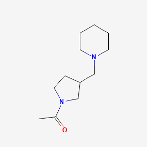 molecular formula C12H22N2O B7629827 1-[3-(Piperidin-1-ylmethyl)pyrrolidin-1-yl]ethanone 